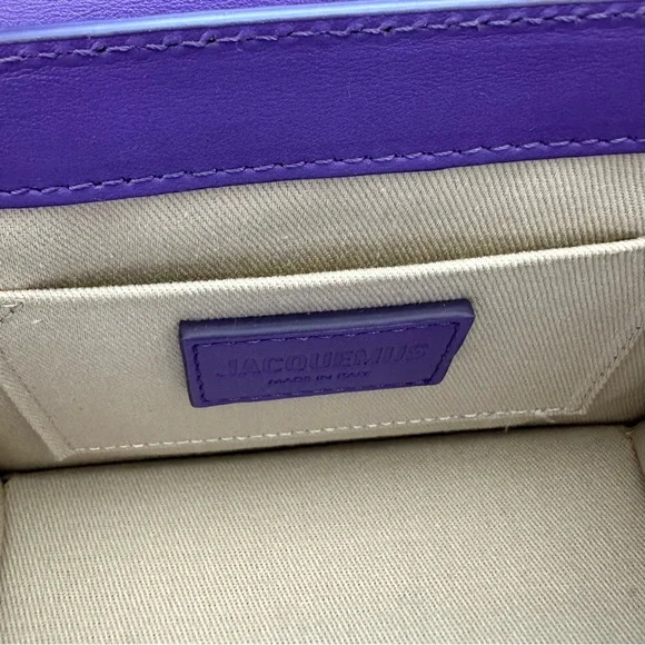 NEW!! Jacquemus Le Chequito Moyen purple bag Retail 910$ - Picture 6 of 13